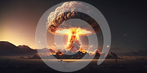 Apocalyptic Scene: Devastating Nuclear Explosion and its Effects on the Environment