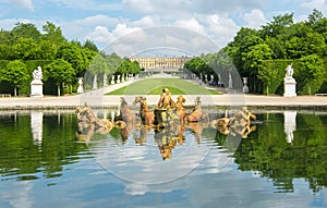 Apollo fountain in Versailles gardens, Paris, France photo