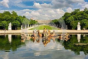 Apollo fountain in Versailles gardens, Paris, France