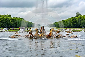 Apollo fountain in Versailles park, Paris, France