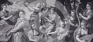 `Apollo and the Muses` / `Apollo and the Muses` by Maarten de Vos.