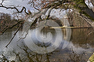 Apollo`s temple, Nymphenburg castle park, Munich Germany