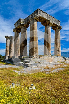 Apollo Temple in ancient Corinth