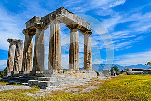Apollo Temple in ancient Corinth, Greece