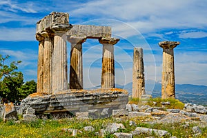 Apollo Temple in ancient Corinth