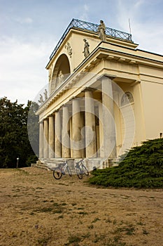 Apollo temple with bikes in the Czech republic