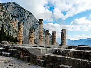 Apollo Temple in oracle Delphi, Greece