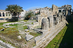 Apollo temple in Siracusa - Sicily photo