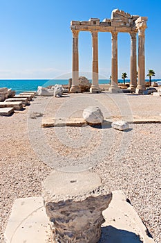 Apollon temple in Side, turkish Riviera photo