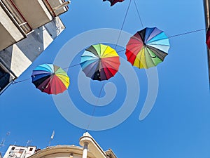 Apollonos Street, an Umbrella Street at Trikala