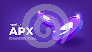 ApolloX APX coin cryptocurrency concept banner background