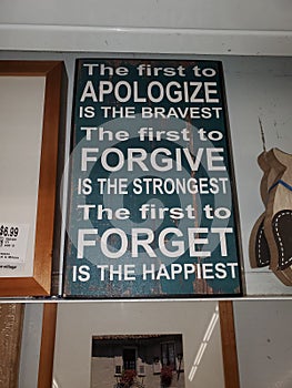 Apologize forgive forget