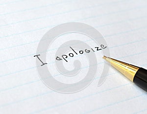 Apology letter