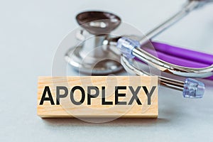 Apoplexy term for medical conceptual image