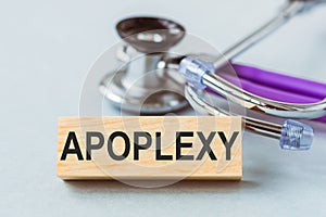 Apoplexy term for medical conceptual image photo