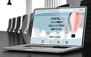 Apostille and Document Legalization Services Concept. 3D. photo