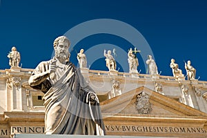 Apostle in front of the Basilica of St. Peter