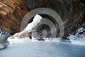 Apostle Islands Ice Caves, Winter Season photo