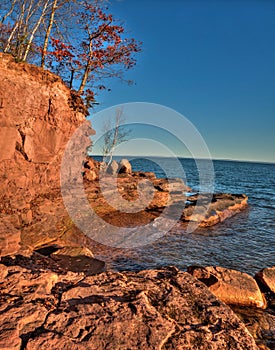 The Apostle Islands National Lake Shore are a popular Tourist Destination on Lake Superior in Wisconsin