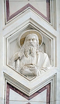 Apostle, relief on the facade of Basilica of Santa Croce in Florence