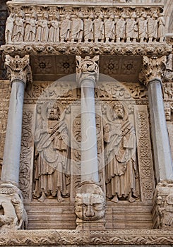 Apostles Bartholomew and James the Great statues (1190). Arles,