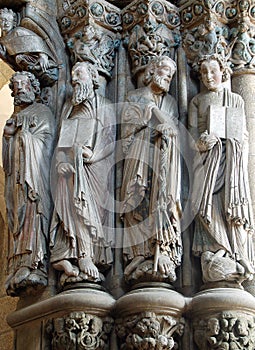 Apostles in the Gloria portal - Santiago de Compostela