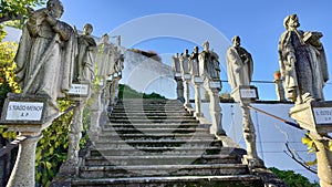 Apostles Stairs in the Garden of the Episcopal Palace, Jardim do Paco, Castelo Branco, Portugal photo
