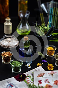 Apothecary- conceptual image ol alternative,herbal medicine