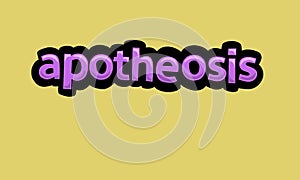 APOTHEOSIS writing vector design on a yellow background