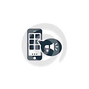 In-App Advertising icon. Monochrome simple Mobile Marketing And Advertising icon for templates, web design and