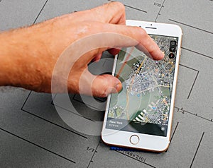 App on Apple iPhone Plus the application software Apple Maps