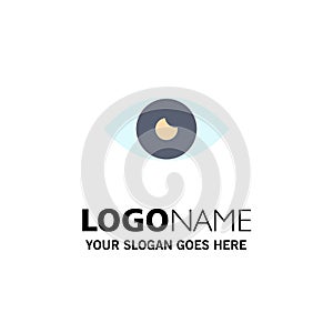 App, Basic Icon, Design, Eye, Mobile Business Logo Template. Flat Color