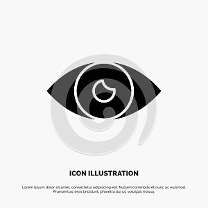 App, Basic Icon, Design, Eye, Mobile solid Glyph Icon vector
