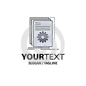 App, build, developer, program, script Flat Color Icon Vector