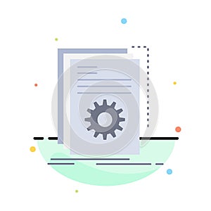 App, build, developer, program, script Flat Color Icon Vector