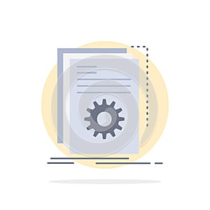 App, build, developer, program, script Flat Color Icon Vector