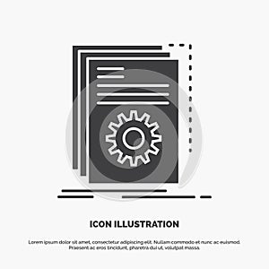 App, build, developer, program, script Icon. glyph vector gray symbol for UI and UX, website or mobile application
