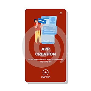 App Creation And Development Man Occupation Vector