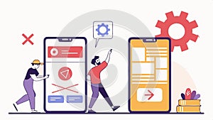 App development coding, software design, mobile app creation, Vector Design, Generative AI