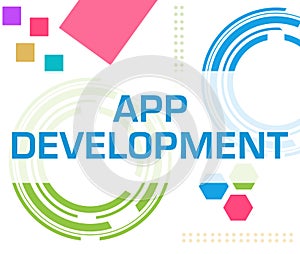App Development Colorful Technology Background Text