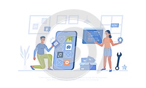 App development. Create and optimize layouts interfaces for mobile applications.