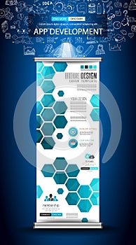 App Development Infpgraphic Concept Background with X-banner design photo