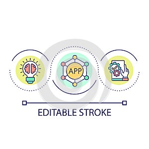 App development loop concept icon