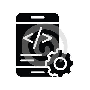 App Development vector solid Icon Design illustration. Cloud computing Symbol on White background EPS 10 File