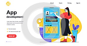 App development web banner concept.