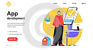 App development web banner concept.