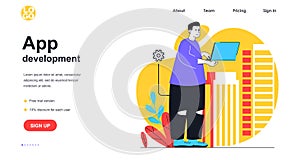 App development web banner concept.