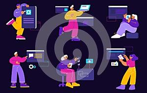 App development, web programming, testing concept