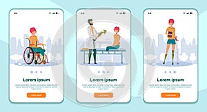 App for Disabled People Starting Page Template