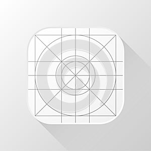 App icon in flat style. Technology background. Ui interface. Design element.